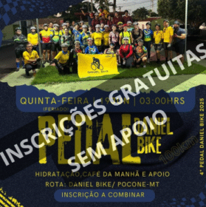 🎟️Inscrição Gratuita (Sem Apoio) - Pedal Poconé Daniel Bike | 19/06/2025